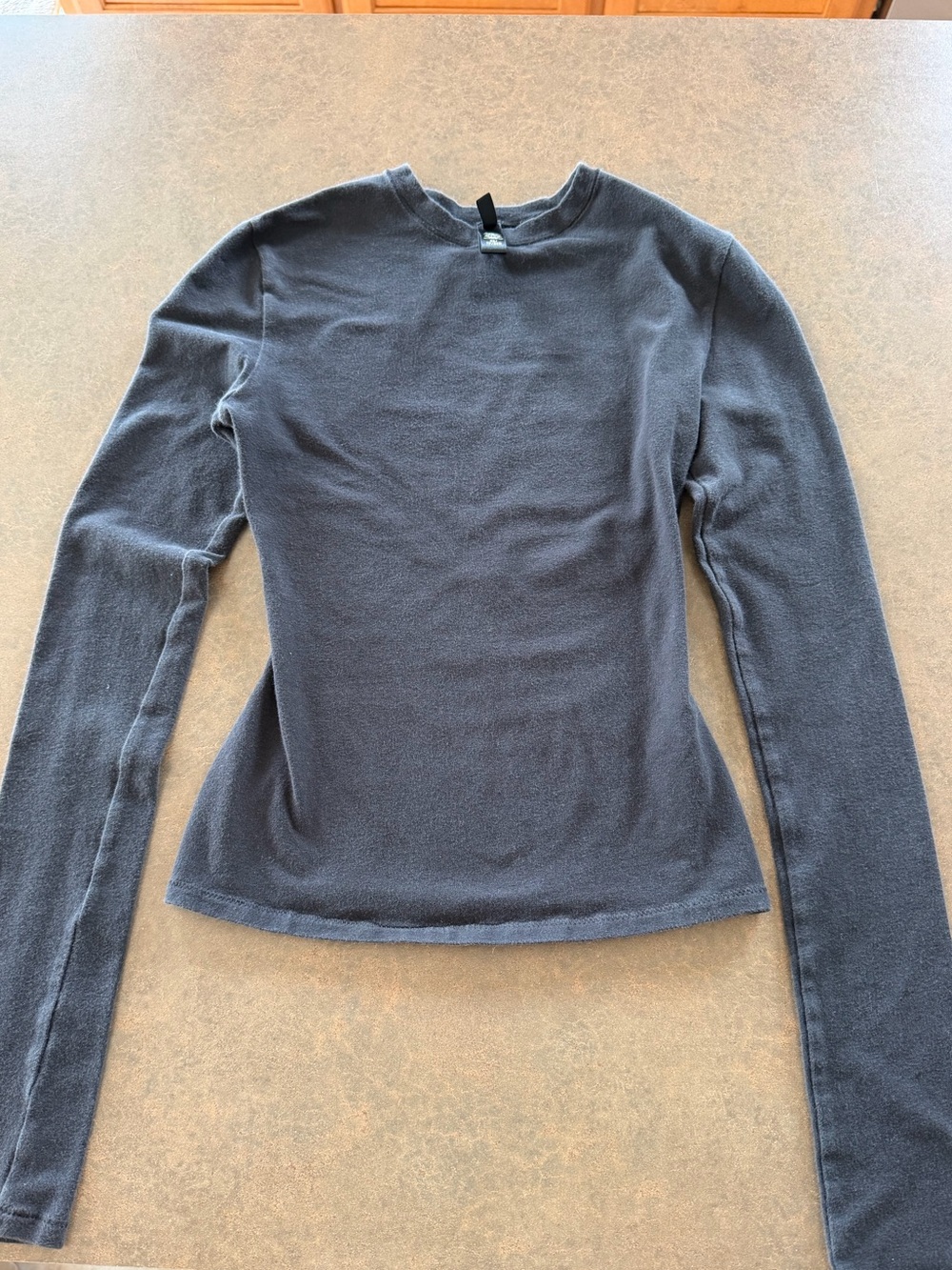 SKIMS Black Cotton Long Sleeve